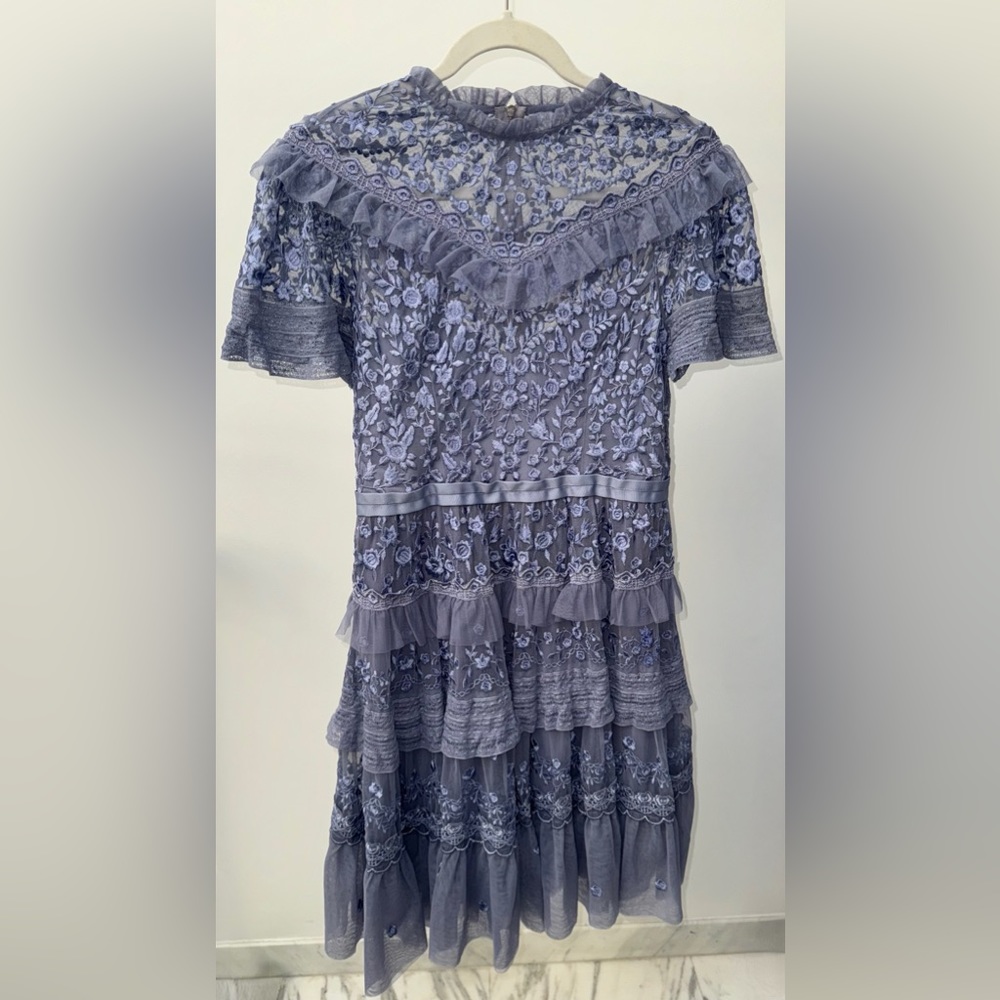Needle & Thread Iris Mini Dress In Lavender, Size 4 - Picture 2 of 9